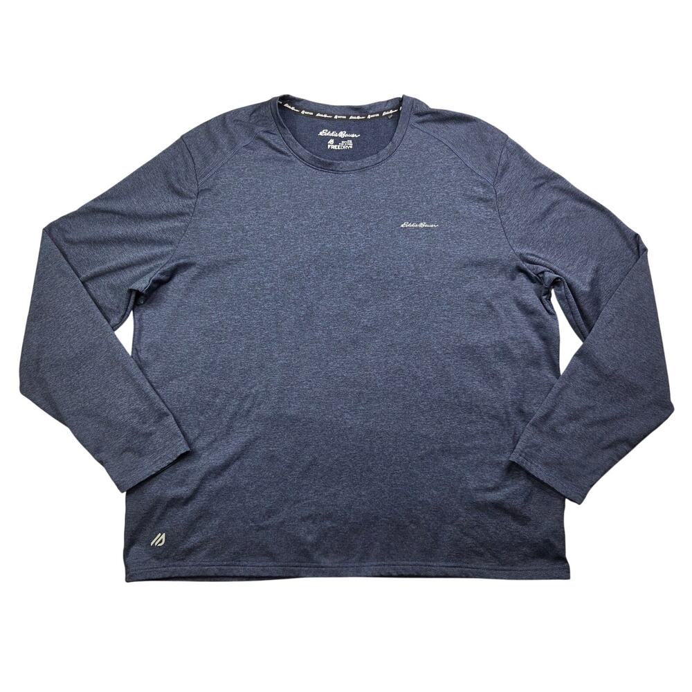 Eddie Bauer Motion FREEDRY Shirt Mens XXL Blue Long Sleeve Performance Stretch